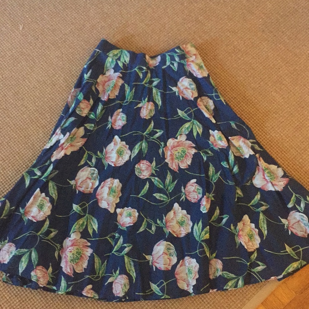 French connection floral a line skirt